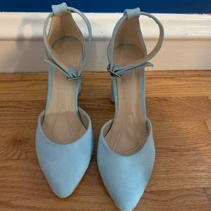 Blue Suede Heels Size 7
